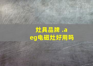 灶具品牌 .aeg电磁灶好用吗